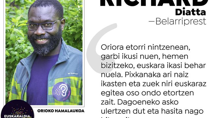 ORIOKO HAMALAUKOA: Richard Diatta, belarriprest
