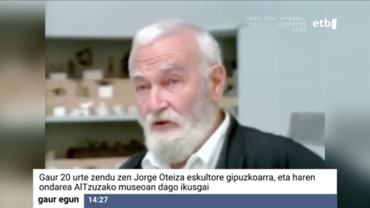 Jorge Oteiza hil zela 20 urte bete dira aste honetan