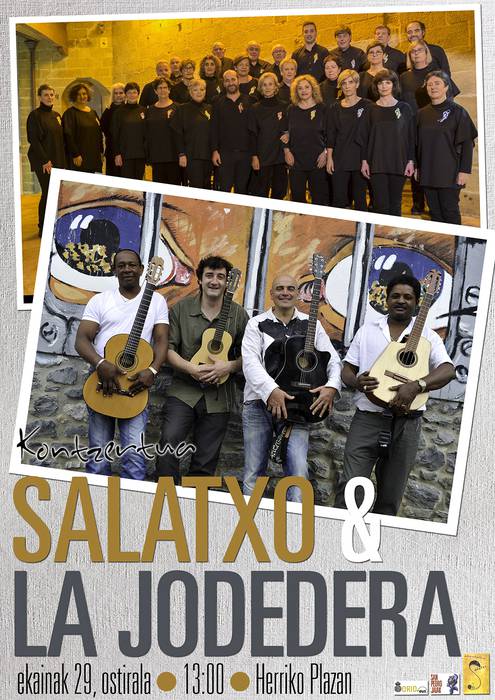 Salatxo abesbatza eta La Jodedera taldeak kontzertuan