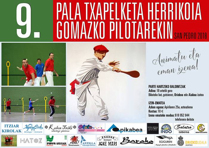Pala txapelketa herrikoia gomazko pilotarekin