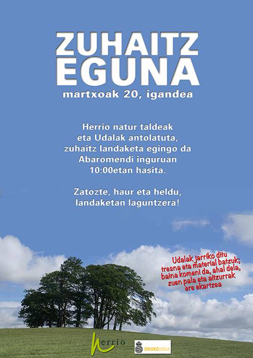 Igandean zuhaitz eguna Abaromendi parkean