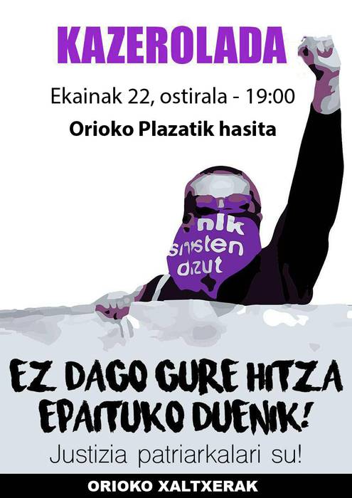 Orioko Xaltxerek mobilizaziorako deia egin dute arratsalderako