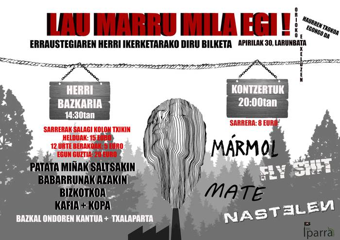 Erraustegia plazara: 'Lau marru, mila egi!'