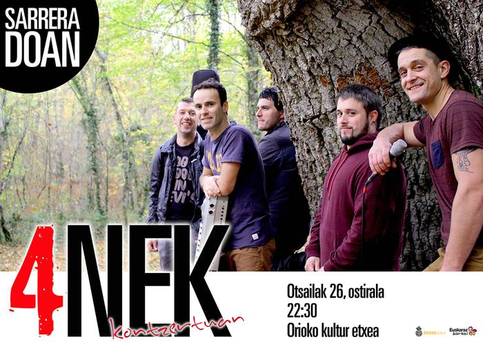 Kartelak: 4nek taldearen kontzertua