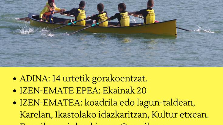 OSTIRALEKO KUADRILEN BATEL LEHIAKETARAKO 8 TALDE IZANGO DIRA