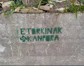 Aiako Udalak irmoki salatu ditu Iturriotz-Azpin agertutako pintaketak