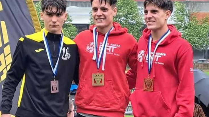 Sunhai Huegunek, Ibai Agirrezabalek eta Lucia Paradak zilarrezko domina lortu dute Gipuzkoako Atletismo Txapelketan