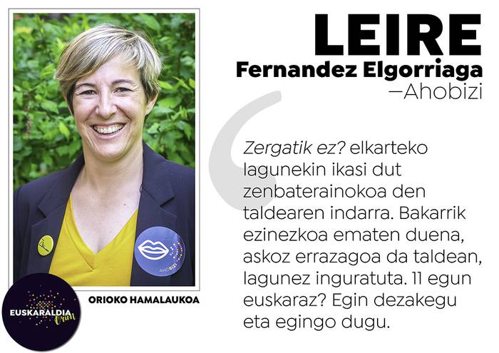 ORIOKO HAMALAUKOA: Leire Fernandez, ahobizi